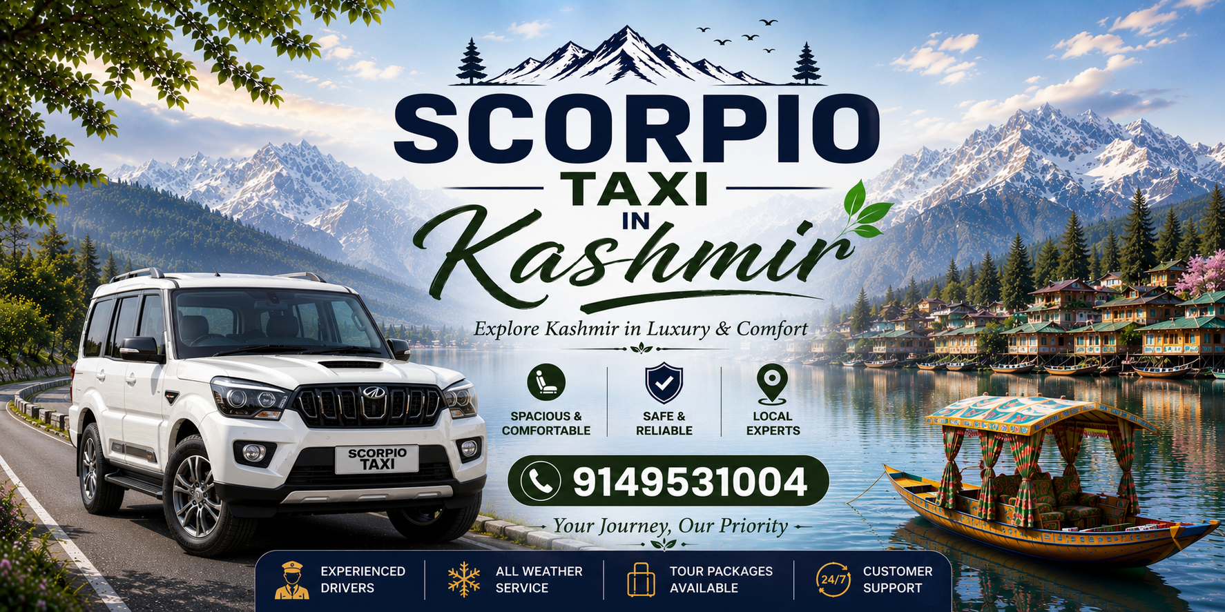 Kashmir Tour Packages Taxi | Best Taxi Service In Kashmir